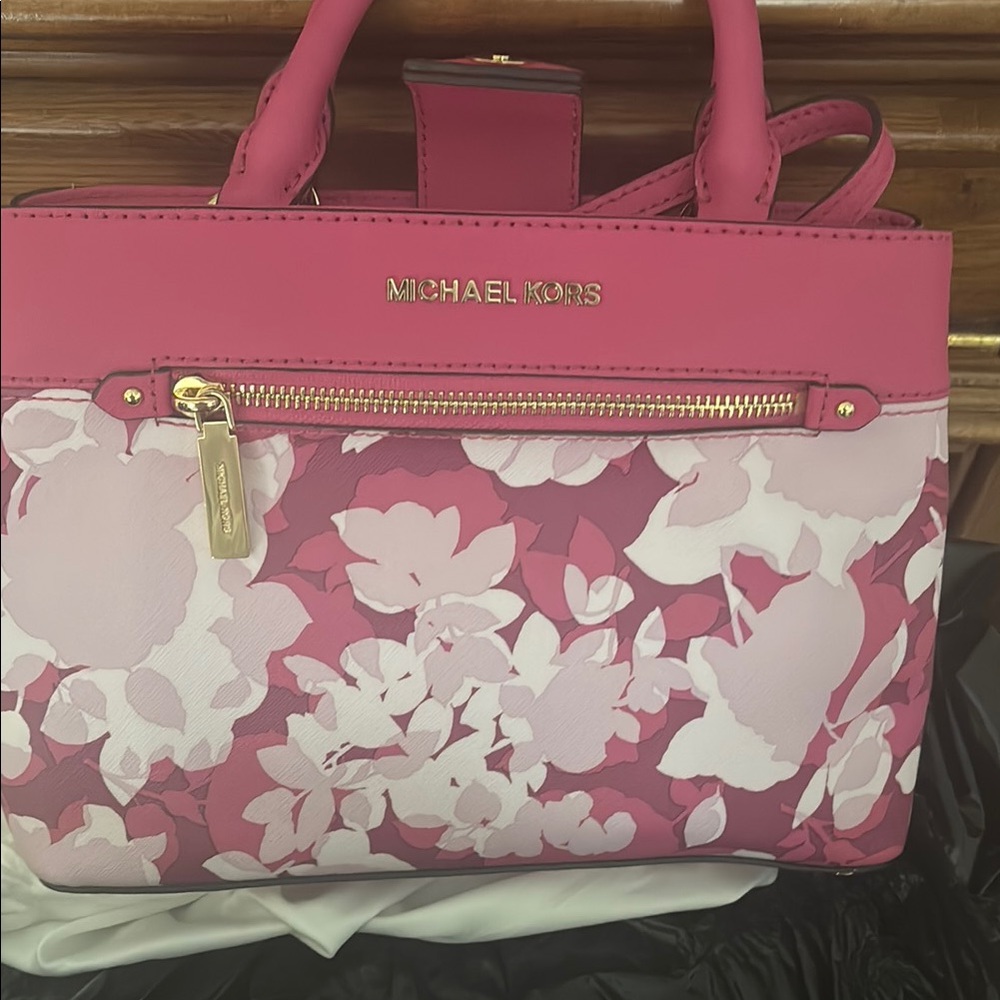MICHAEL Michael Kors Pink Mini Bag with Floral Design